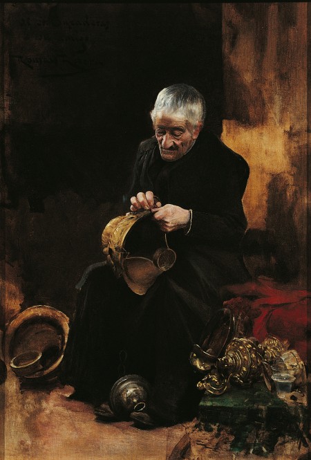 LIMPIANDO LOS BRONCES DE LA IGLESIA